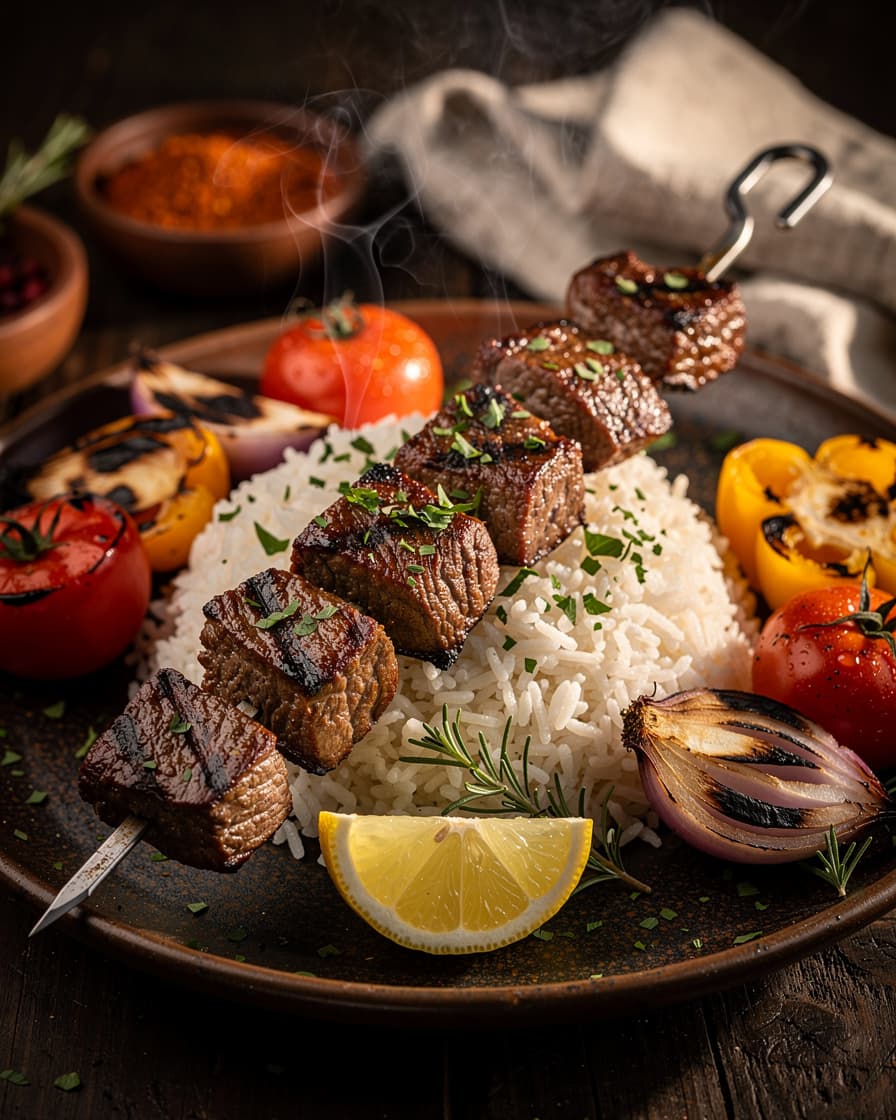 Lamb Shish Kebab at Origin Mediterranean